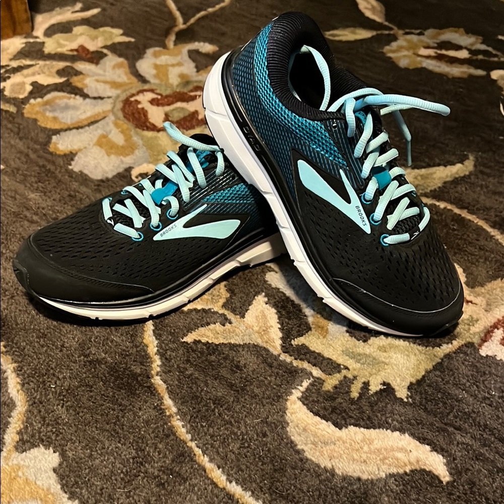 Brooks Black and Blue Running Shoes